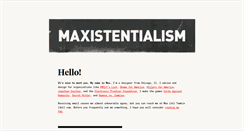 Desktop Screenshot of maxistentialism.com