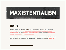 Tablet Screenshot of maxistentialism.com